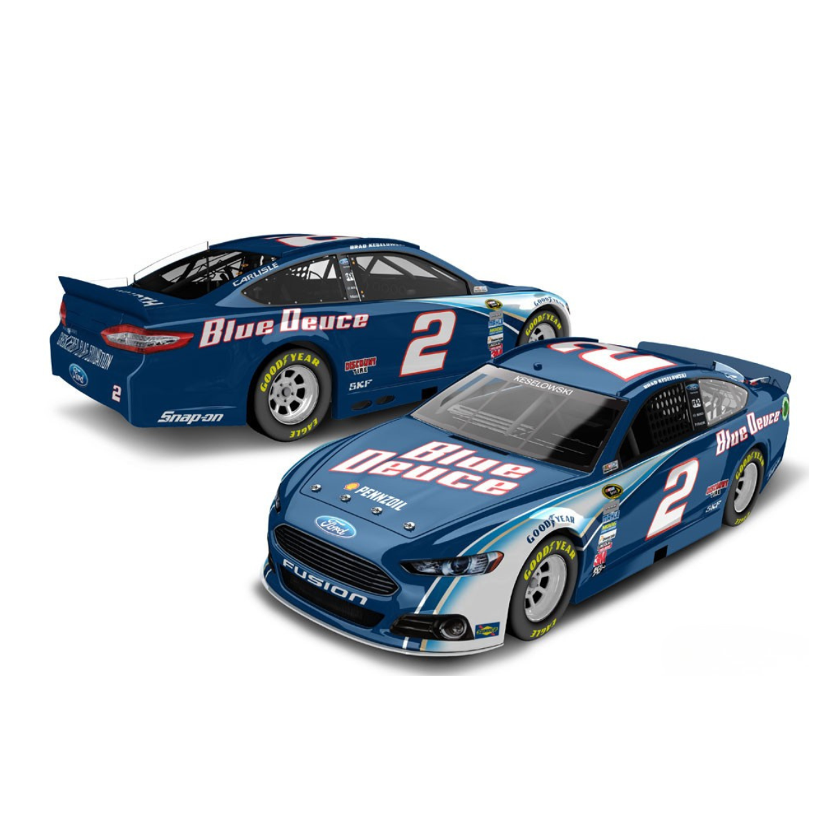 2013 Brad Keselowski No. 2 Blue Deuce 1:64 Diecast