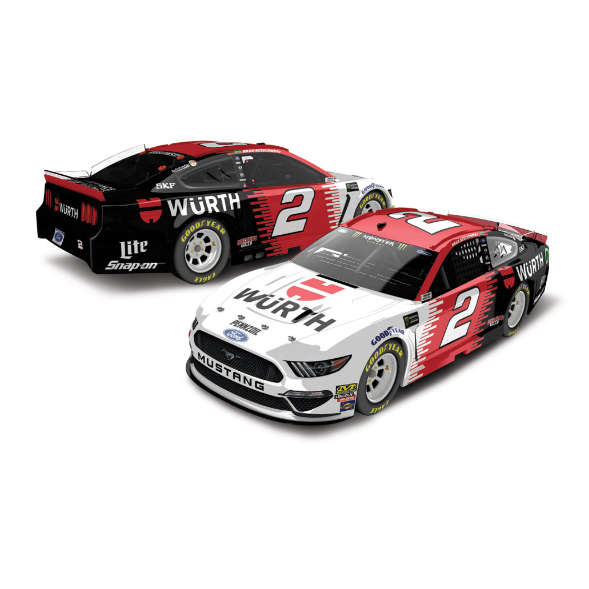 2019 Wurth No. 2 Brad Keselowski Autographed Diecast