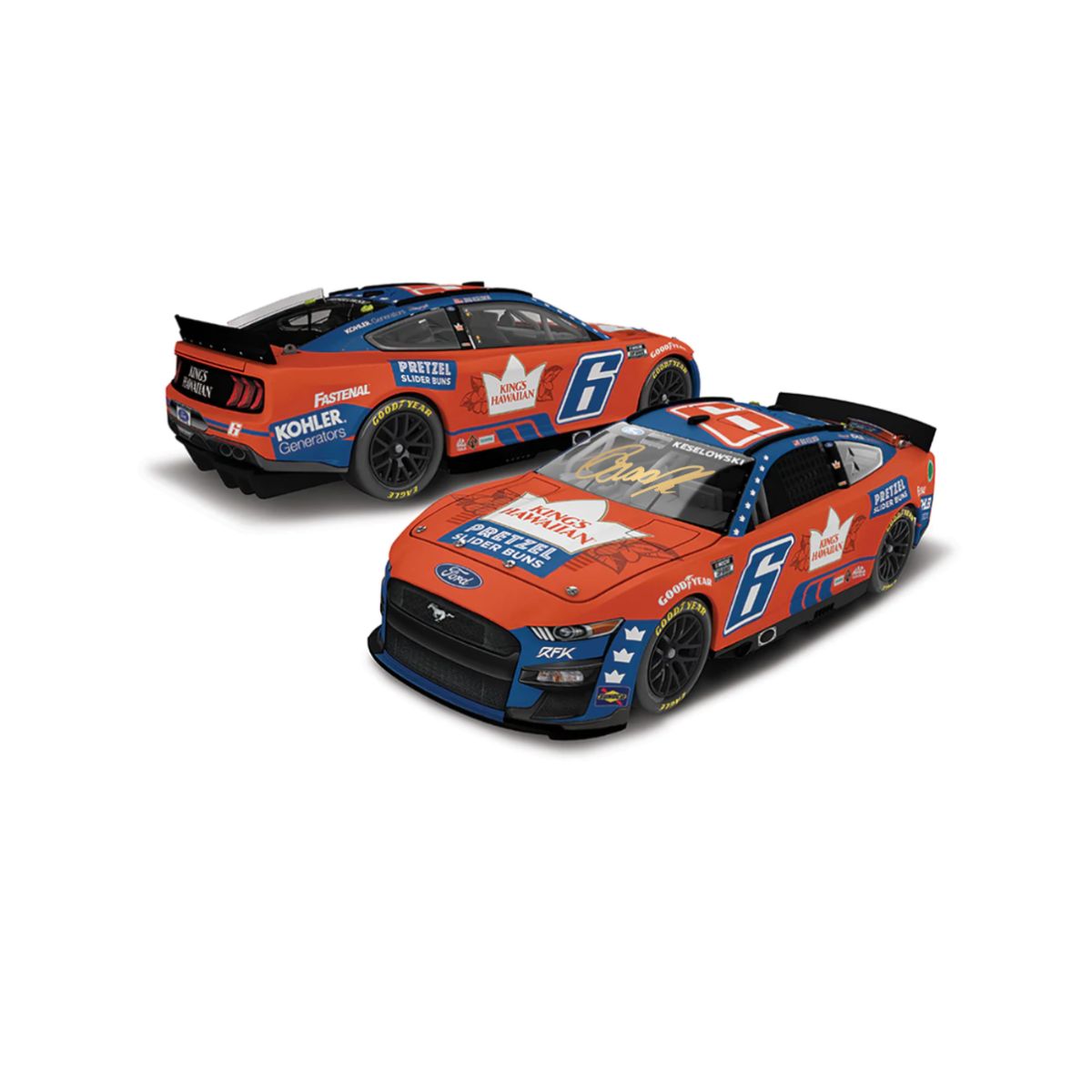 2022 King's Hawaiian Pretzel Buns Brad Keselowski Autographed Diecast