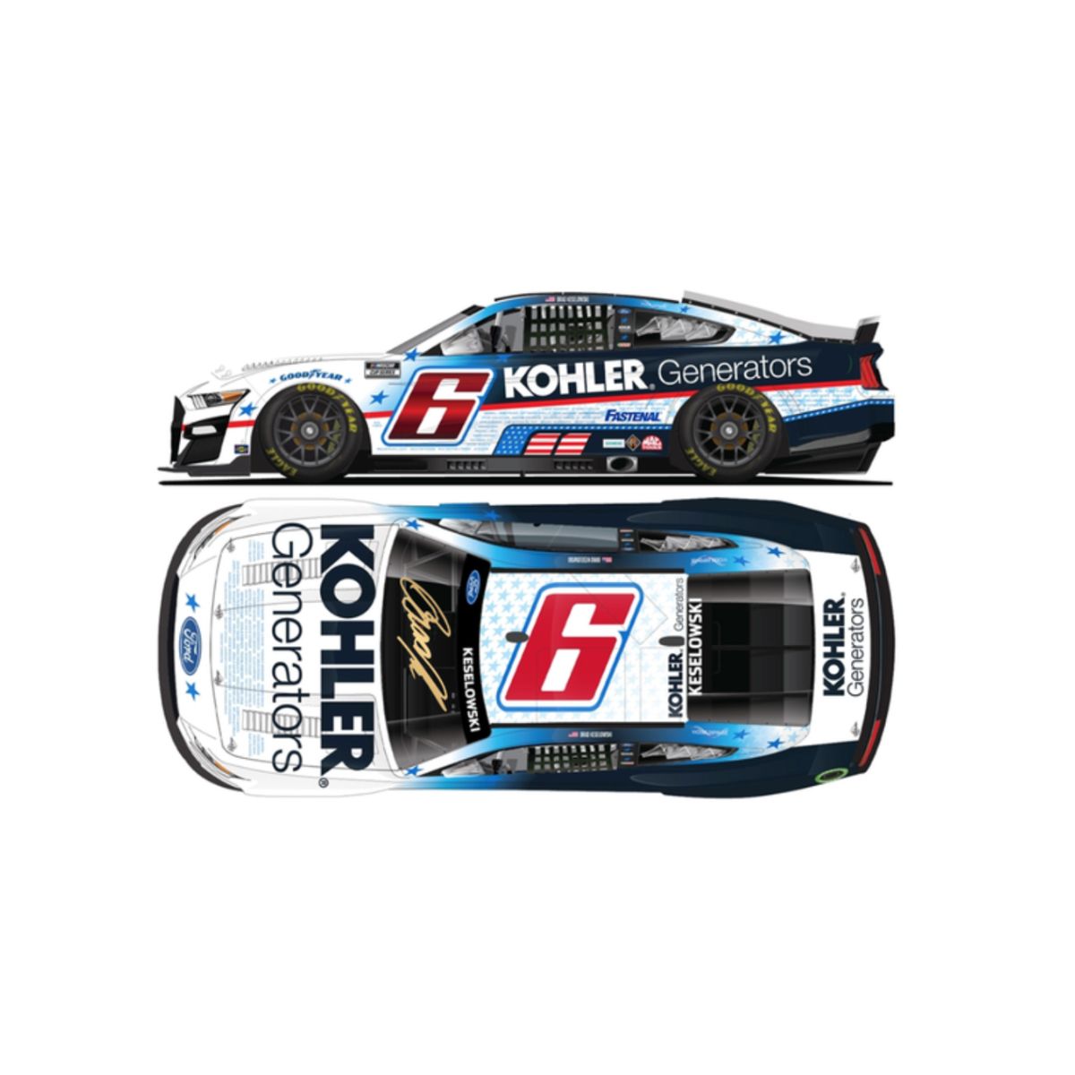 2022 Tribute to Veterans Brad Keselowski Autographed Diecast
