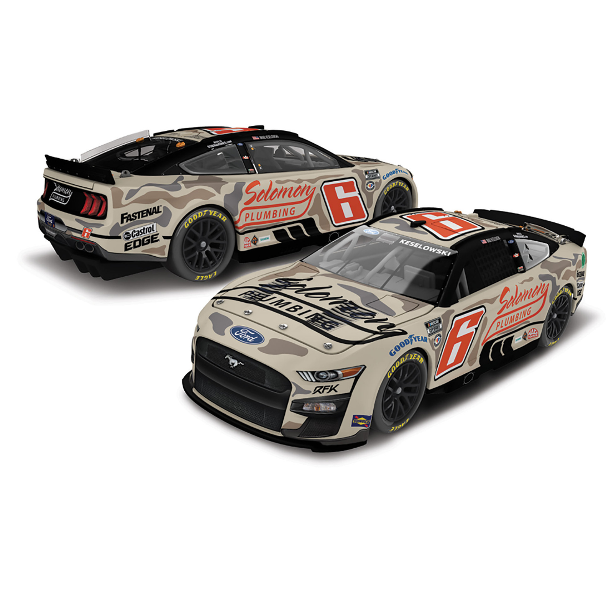 2023 Solomon Plumbing Camo Brad Keselowski Autographed Diecast
